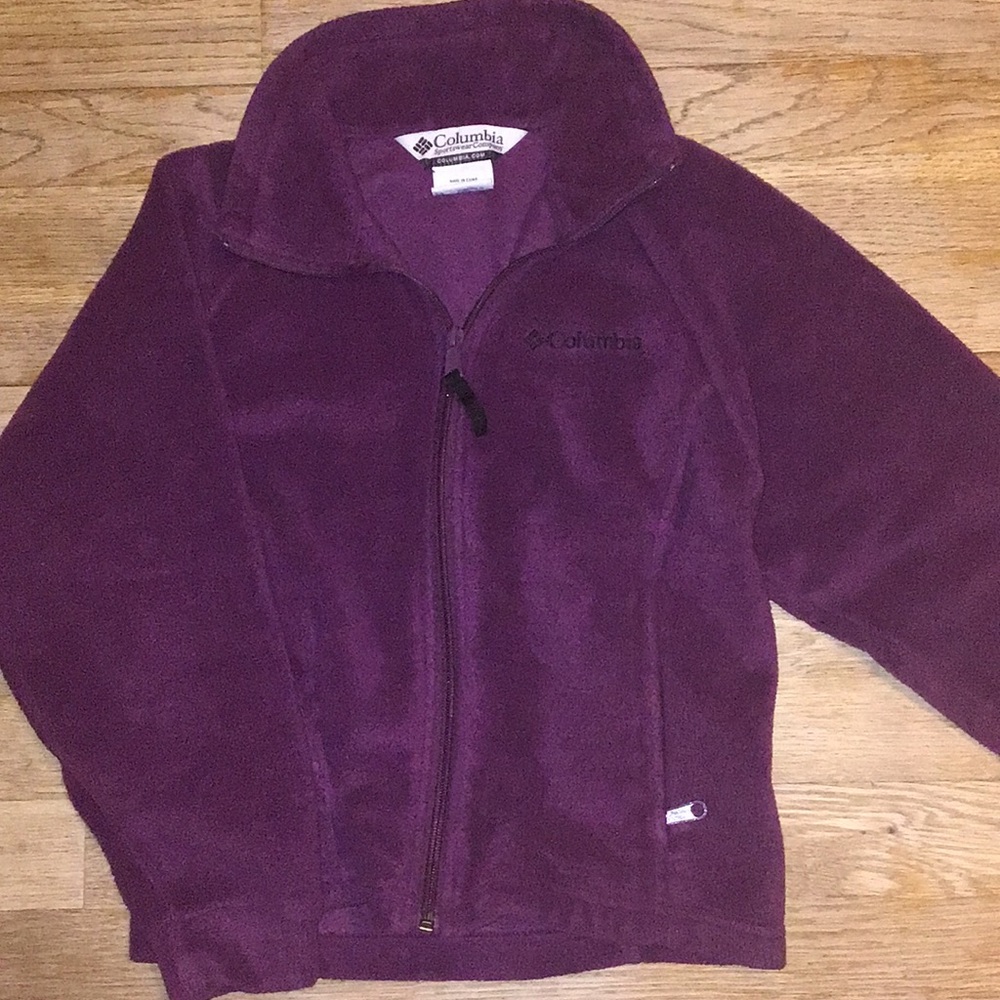 FLASH SALE- girls 7/8 Deep Plum Columbia Fleece
